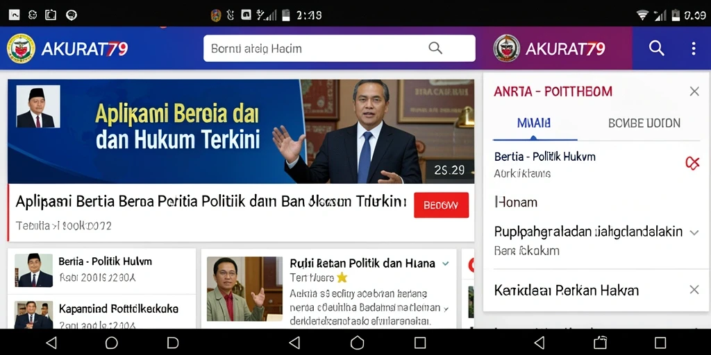 Antarmuka bersih dan sederhana dari aplikasi AKURAT79.