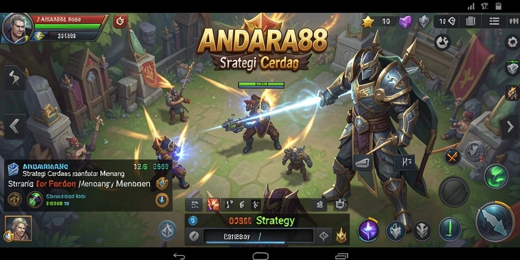 Tampilan antarmuka strategis permainan ANDARA88 yang menarik.