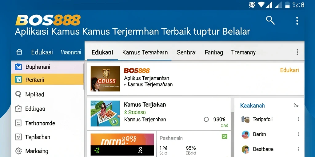Antarmuka aplikasi BOS88 yang intuitif dan mudah digunakan.