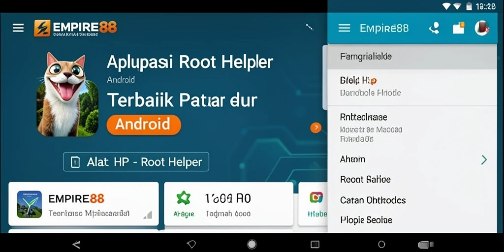 Antarmuka aplikasi EMPIRE88 yang user-friendly untuk Root Helper.