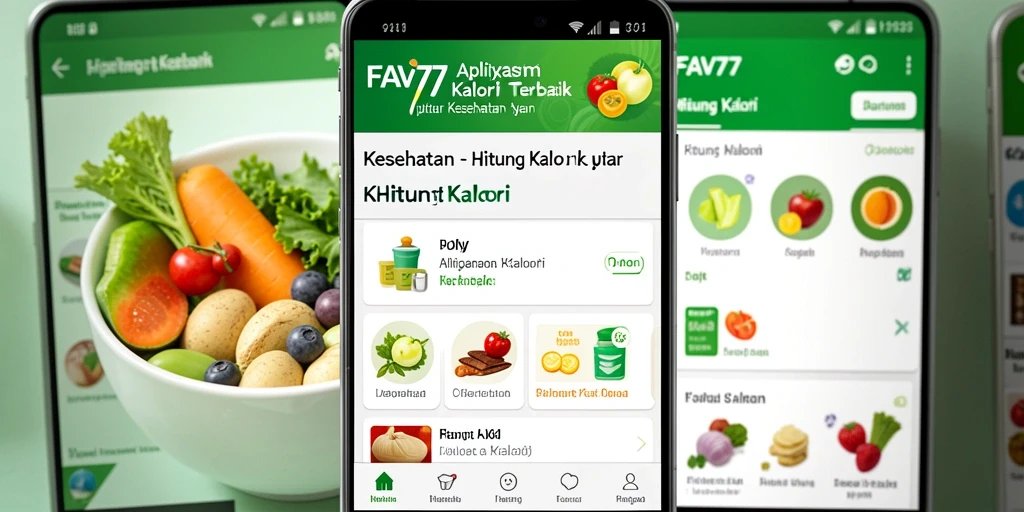 Tampilan antarmuka FAV77 yang memudahkan pengguna dalam menghitung kalori.