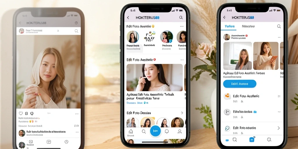 Antarmuka HOKITERUS88 yang user-friendly untuk edit foto aesthetic.