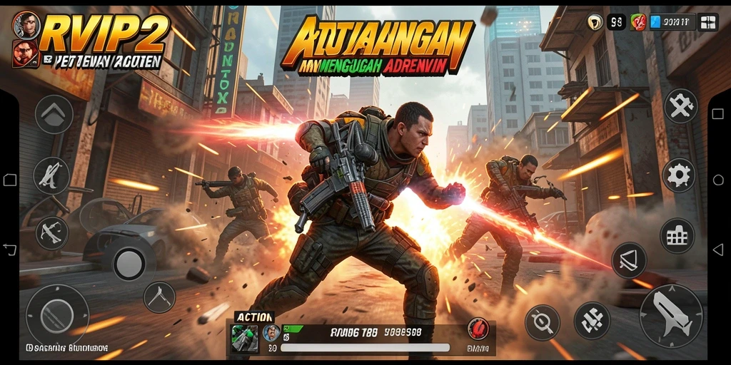 Tampilan antarmuka utama <strong>RVIP2</strong> saat aksi berlangsung terlihat sangat dinamis.