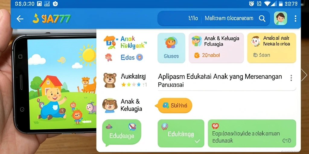 Tampilan antarmuka SIA777 yang ceria dan edukatif.