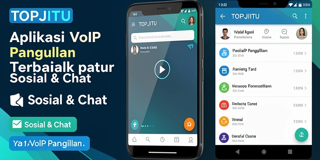 Antarmuka pengguna TOPJITU yang intuitif memudahkan panggilan VoIP.