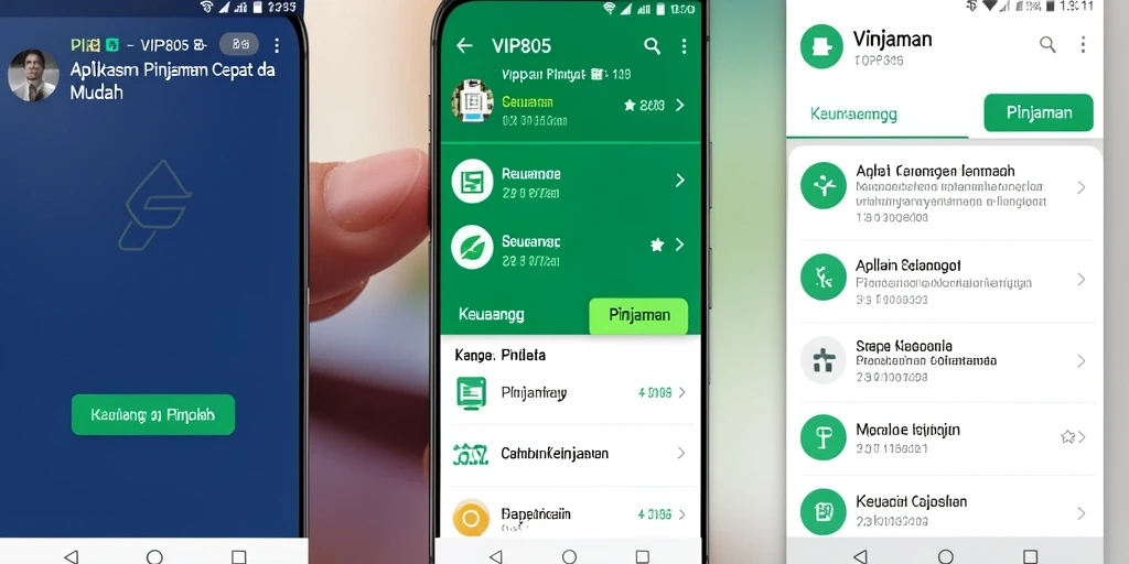 Antarmuka aplikasi VIP805 yang user-friendly untuk Pinjaman.