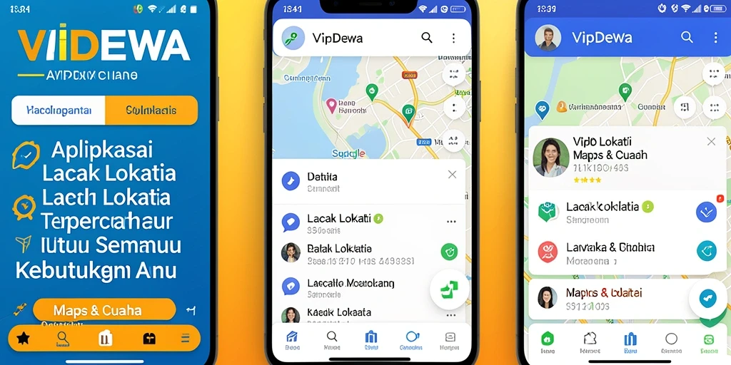 Tampilan antarmuka VIPDEWA untuk lacak lokasi yang akurat dan responsif.